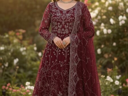 Imported Indian Style Two Piece Shirt Dupatta Cut Dana Work HM – 5